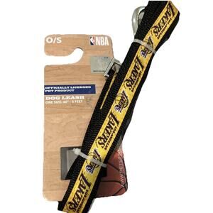 NBA Dog Leash Los Angeles Lakers One Size: 60" (5 Feet) Pets First Silver Paw